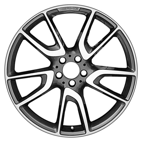 CCI® ALYMQ055U45 - 10-Spoke Machined and Gloss Black 21x8.5 Alloy ...
