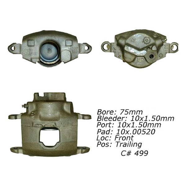 Centric® 142.66006 Posi Quiet™ Loaded Front Driver Side Brake Caliper