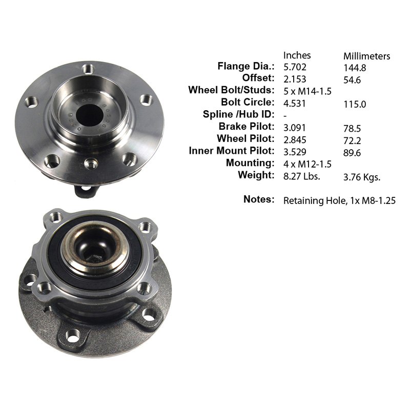 Centric® BMW 750i / 750Li / 760Li / Alpina B7 2007 Premium™ Front Non