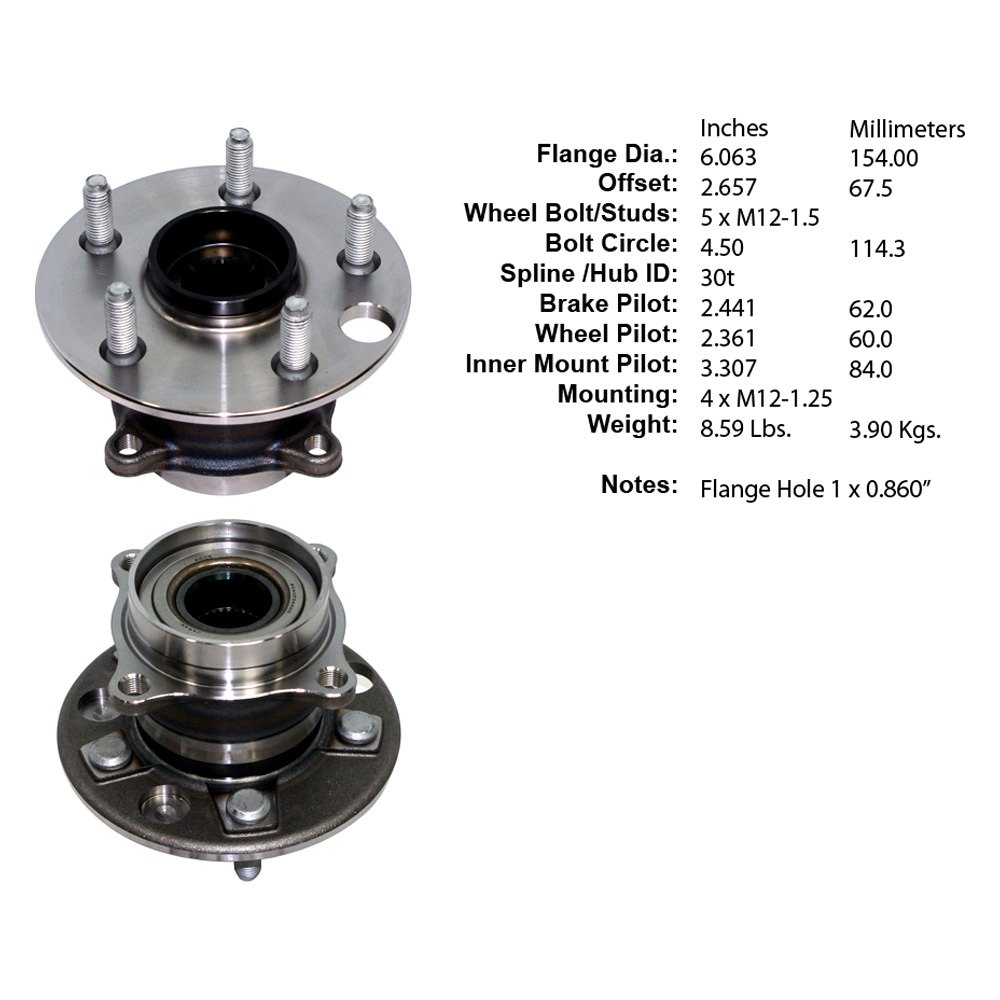 Centric® Lexus LS430 2001 Premium™ Wheel Bearing and Hub Assembly