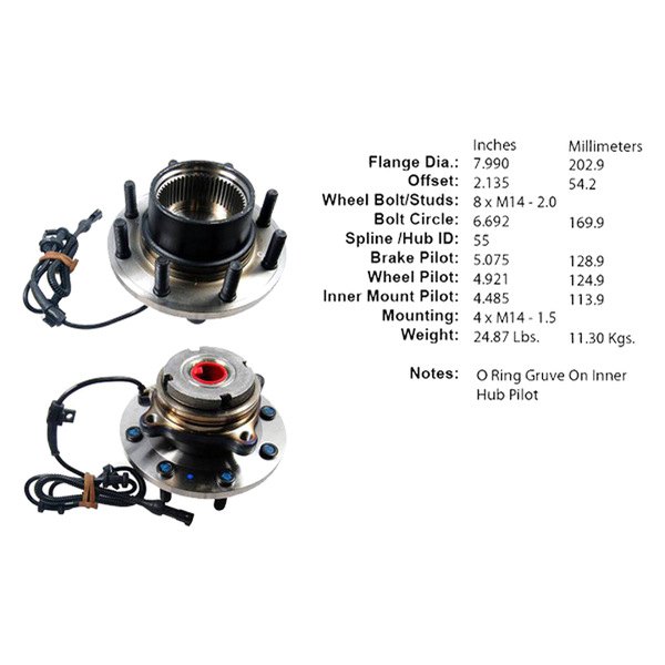 Centric® 402.65017E CTek™ Front Driver Side Standard Driven Wheel