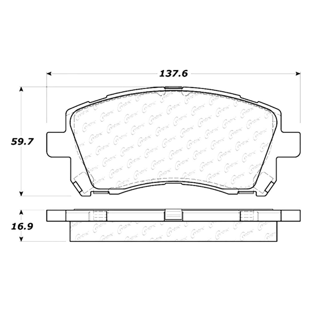 Centric® 103.07210 - C-Tek™ Ceramic Front Disc Brake Pads