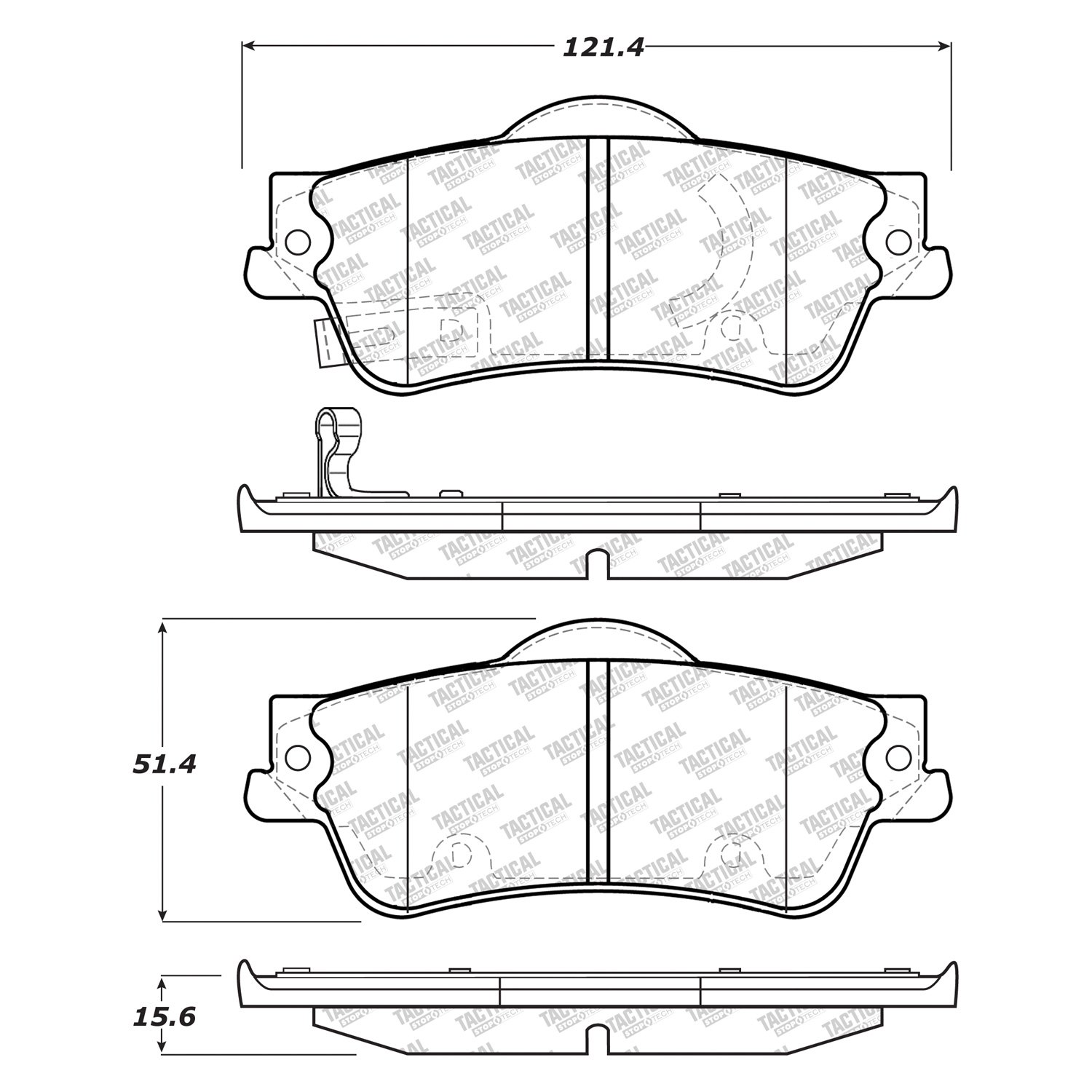 Centric® 307.13520 Tactical Police Duty Rear Brake Pads