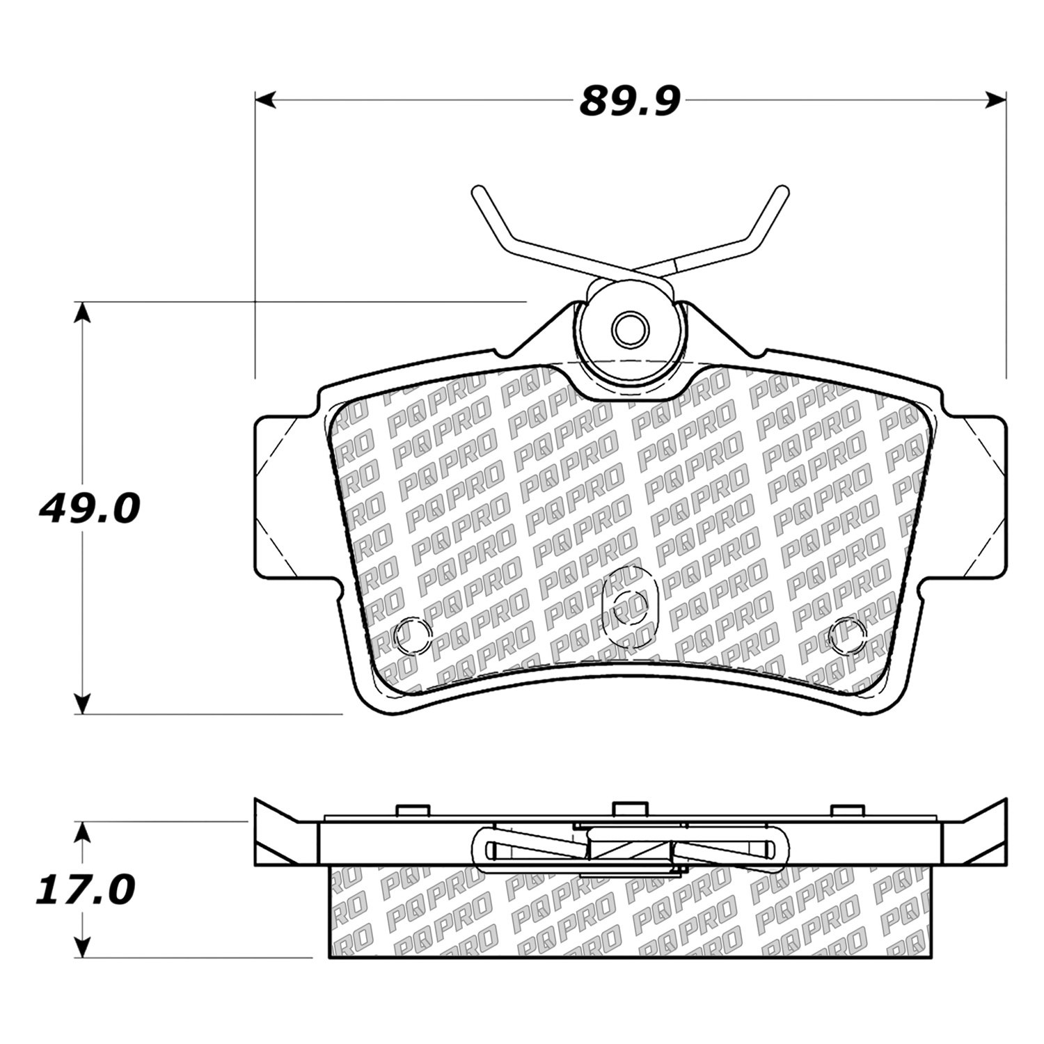 Centric® 500.06270 Posi Quiet Pro™ Ceramic Rear Brake Pads