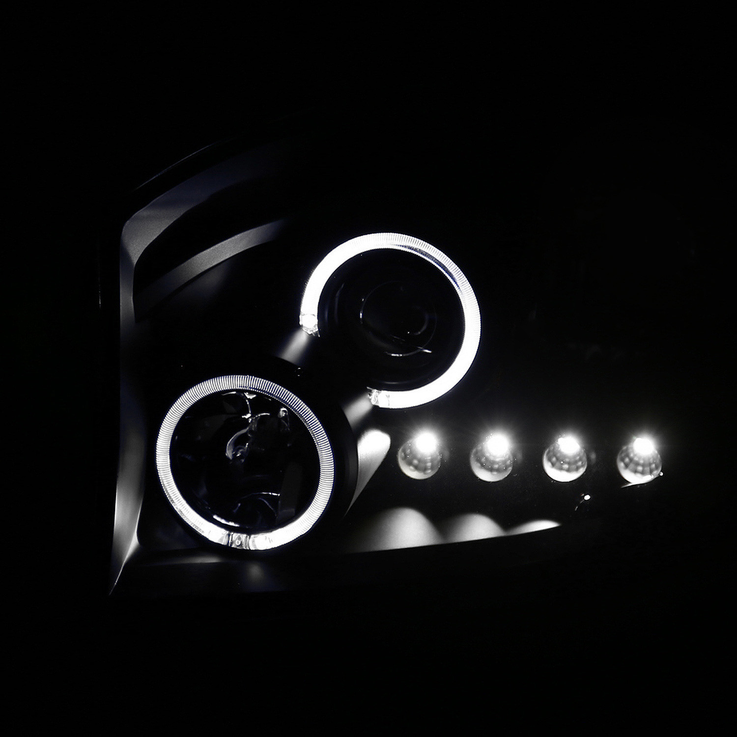 CG® 02AZDR06PBCRXA Black Halo Projector Headlights with Parking LEDs