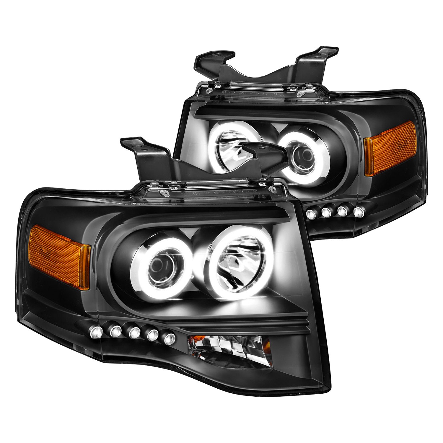 Cg® 02 Az Fe07 Pbc Rx A Black Halo Projector Headlights With Led Drl