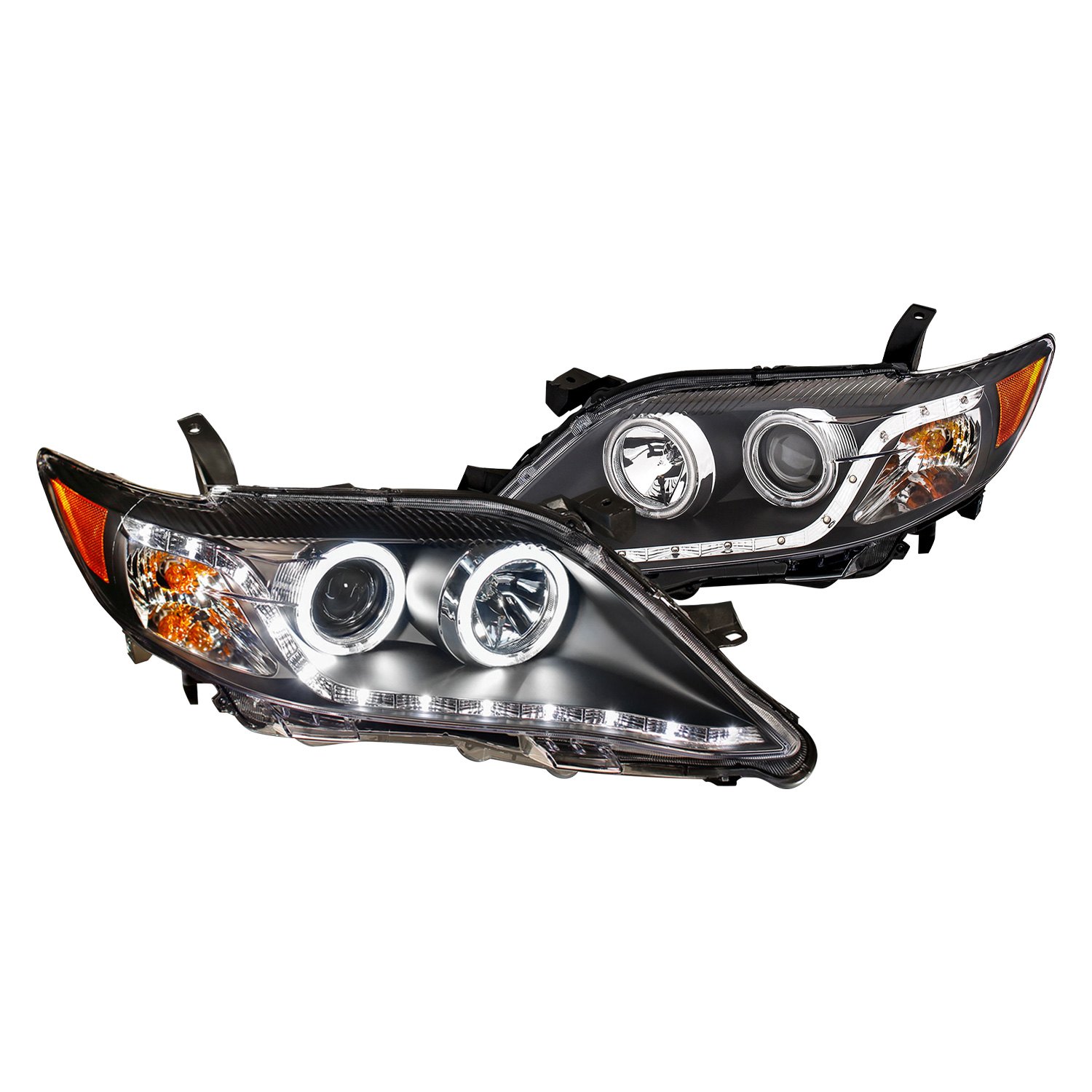CG® Toyota Camry 2011 Black Halo Projector Headlights with LED DRL
