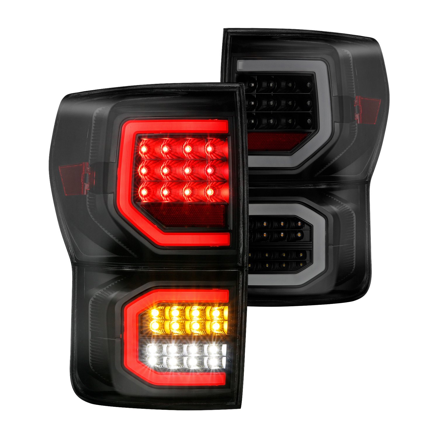 CG® - Toyota Tundra 2007 Black/Smoke Fiber Optic LED Tail Lights