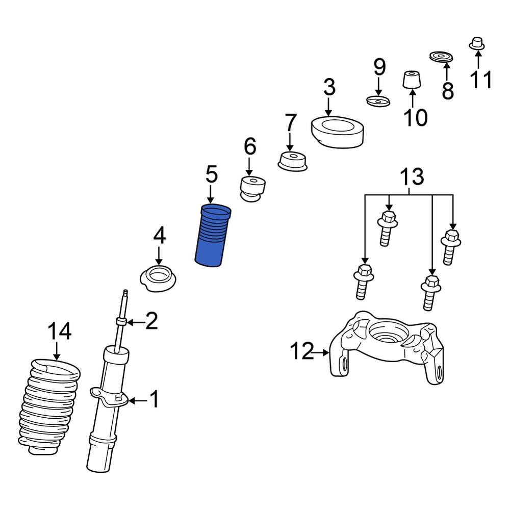 Chrysler OE 4764984AA Front Suspension Strut Bellows
