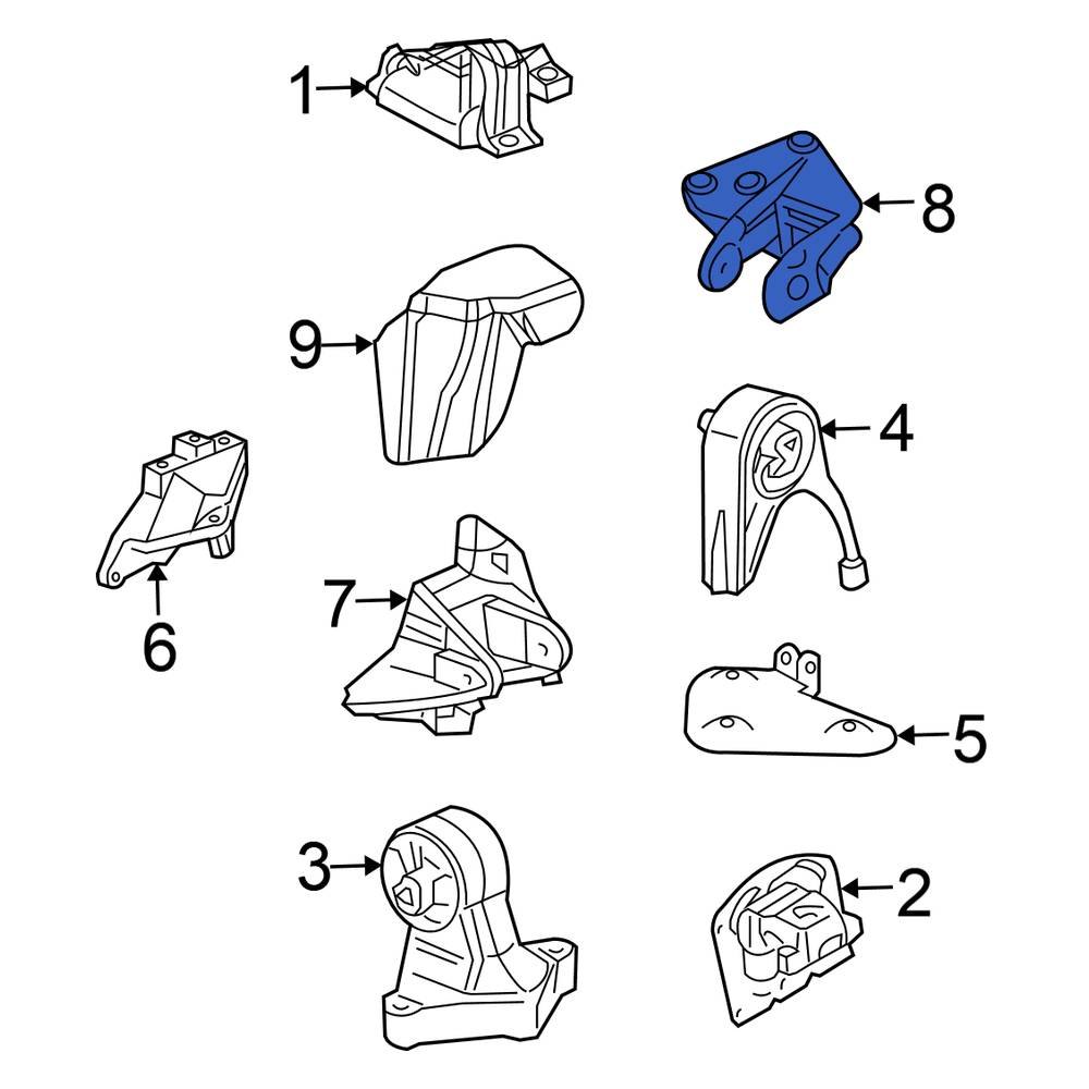 Chrysler OE 4593253AF Rear Engine Torque Strut Mount