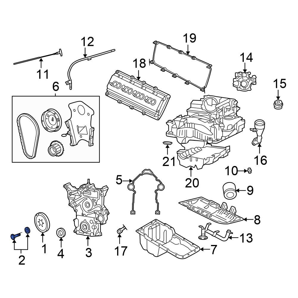 Chrysler OE 6510763AA Engine Harmonic Balancer Bolt