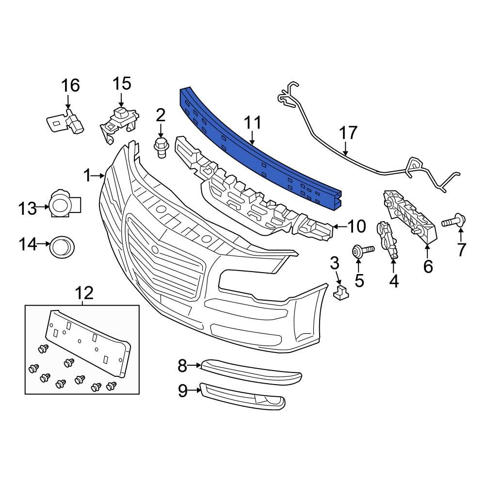 Chrysler OE 68100209AE - Front Bumper Impact Bar