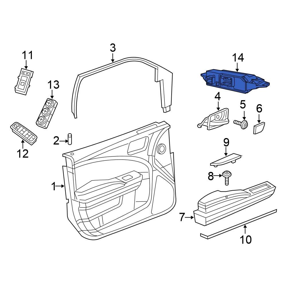 Chrysler OE 68316559AD Front Power Window Control Module