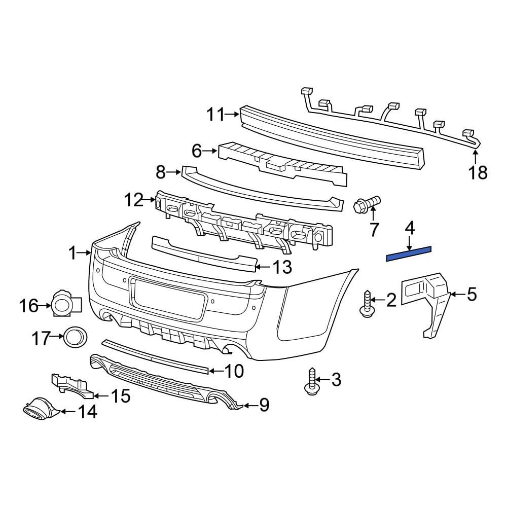 Chrysler OE 57010399AD Left Bumper Cover Bracket
