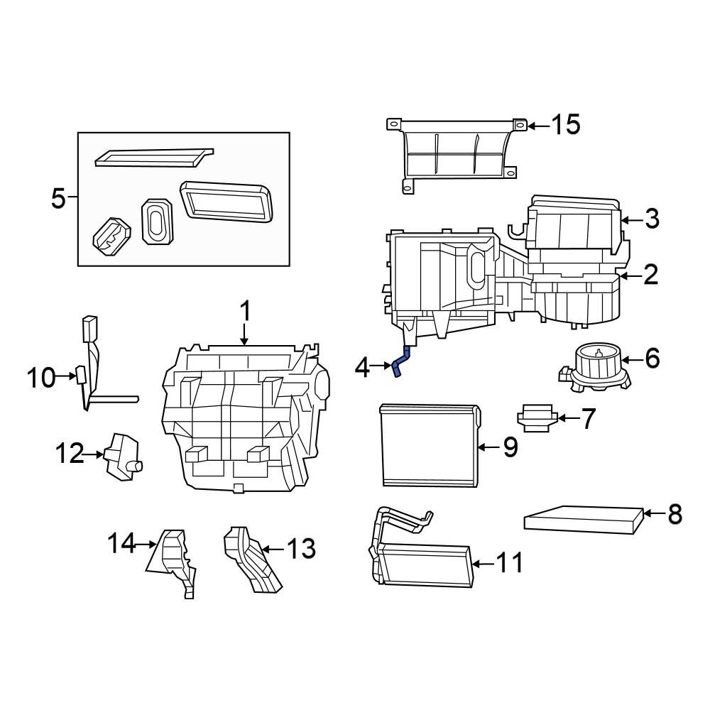 Chrysler OE 68018107AB - A/C Evaporator Drain