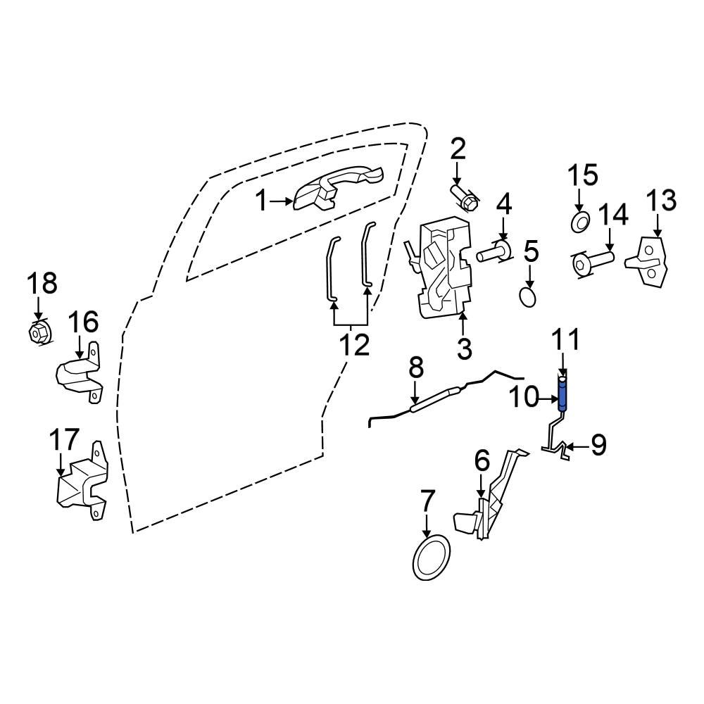 Chrysler OE 68021171AA Front Door Lock Rod Grommet