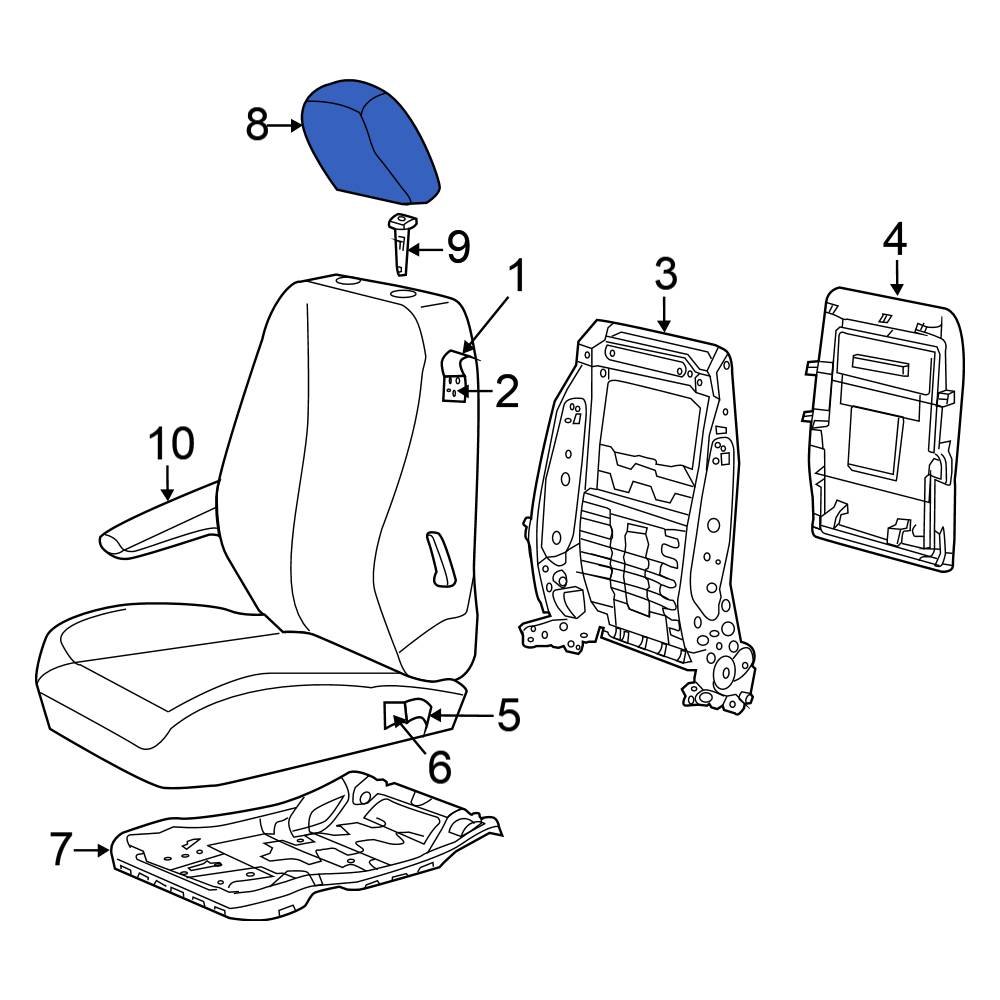 Chrysler OE 1UQ97DX9AB Headrest