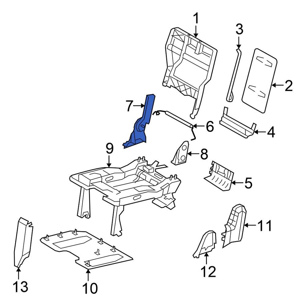 Chrysler OE 68187940AA Rear Right Seat Back Recliner Adjustment Mechanism