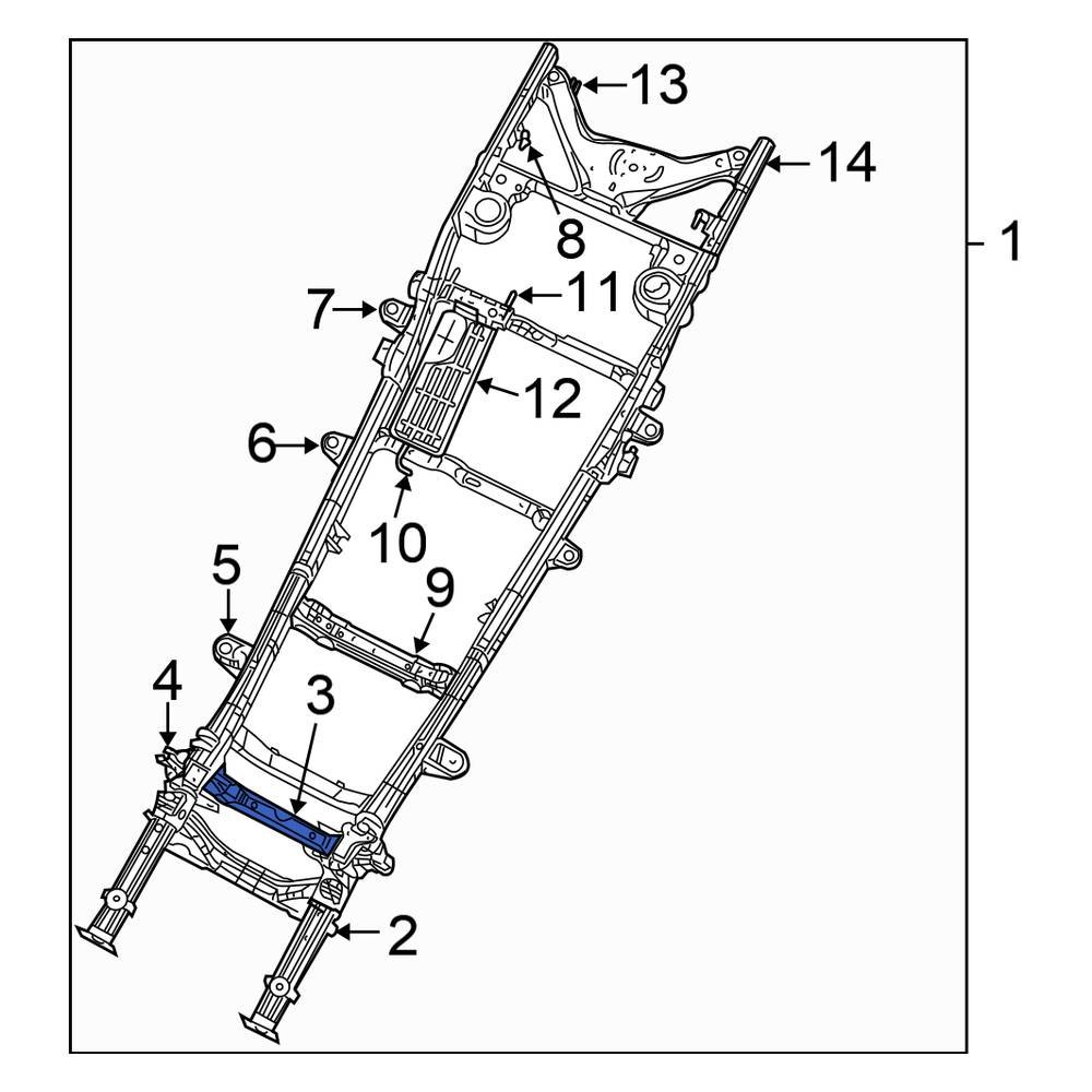 Chrysler OE 52113975AA Front Frame Crossmember