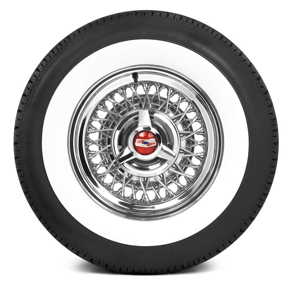 Coker Set of 4 Tires P205/75R14 S AMERICAN CLASSIC 2 3/8 INCH WHITEWALL.