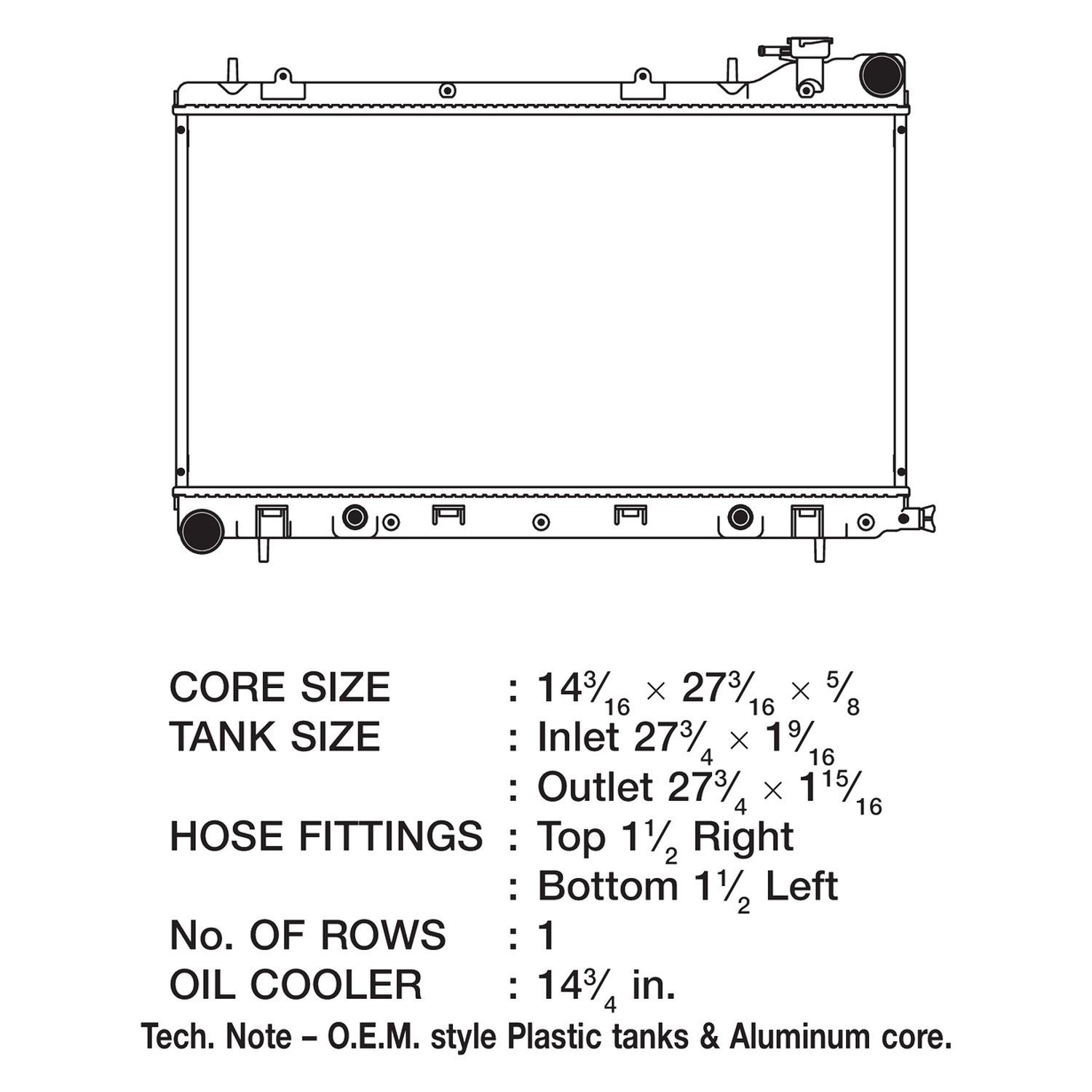 CSF® - Subaru Forester 2004 Engine Coolant Radiator