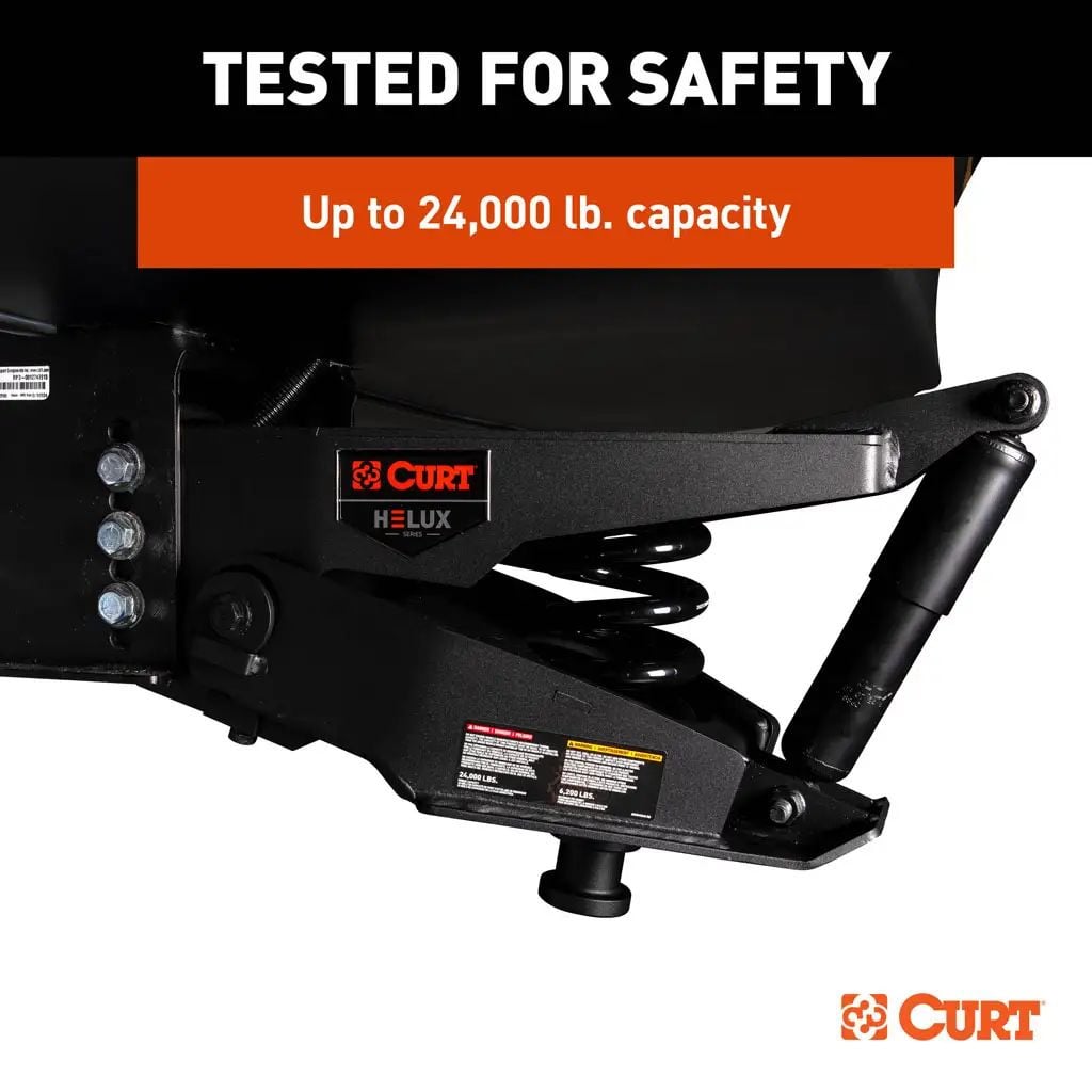 CURT® 2024044572 - Helux Coil-Spring 5th Wheel Pin Box, 6,200 lbs. Pin ...