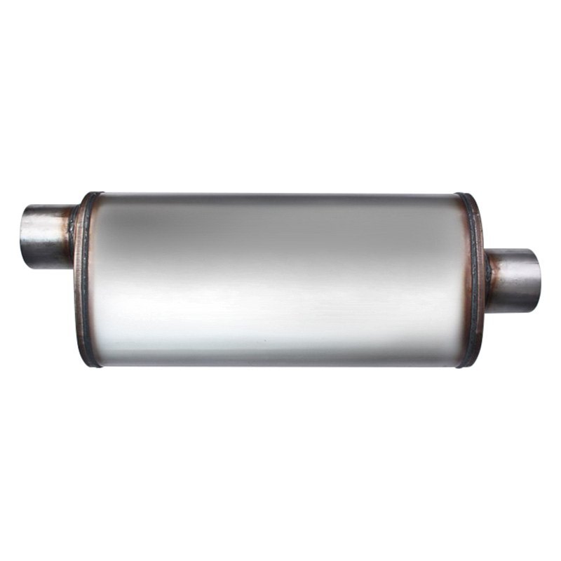 Details about   Exhaust Muffler Flowsound Series Stainless Steel Oval Gray Exhaust Muffler 2.25" 