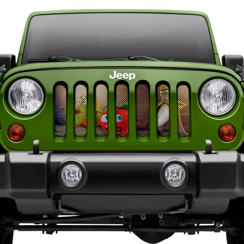 Dirty Acres® - Jeep Wrangler 2020 1-Pc Cartoon Character Style Perforated  Main Grille