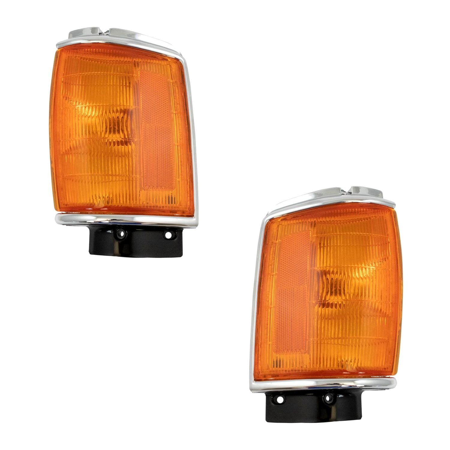 新品TO2521126 Corner Lamp Right Hand Compatible For Toyota Pickup 1989 1990 1991 Assembly With Chrome Trim Replaces OE 8161089179並行輸入 New Passenger Side Corner Lamp Assembly Fits 1997-1999 Toyota