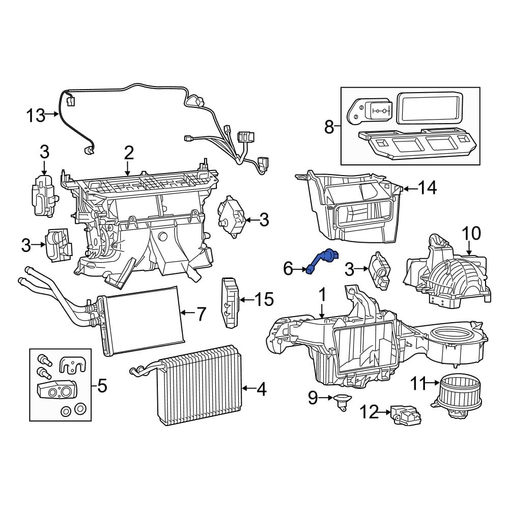 Dodge OE 68040532AA A/C Evaporator Temperature Sensor