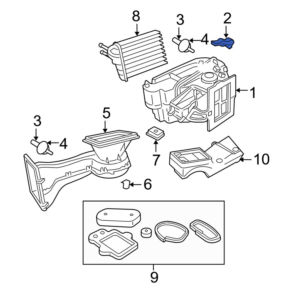 Dodge OE 4644499 Heater Core Case Clip