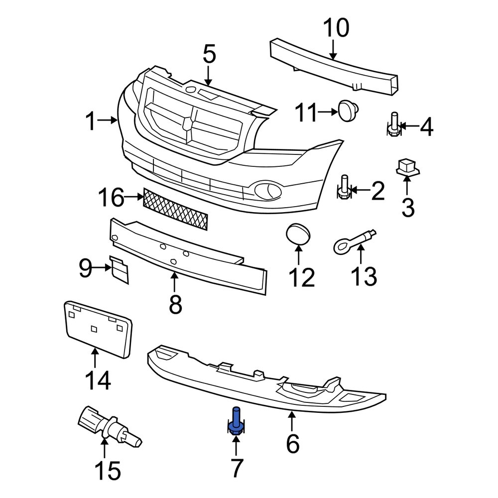 Dodge OE 6105098AA Headlight Mounting Bolt