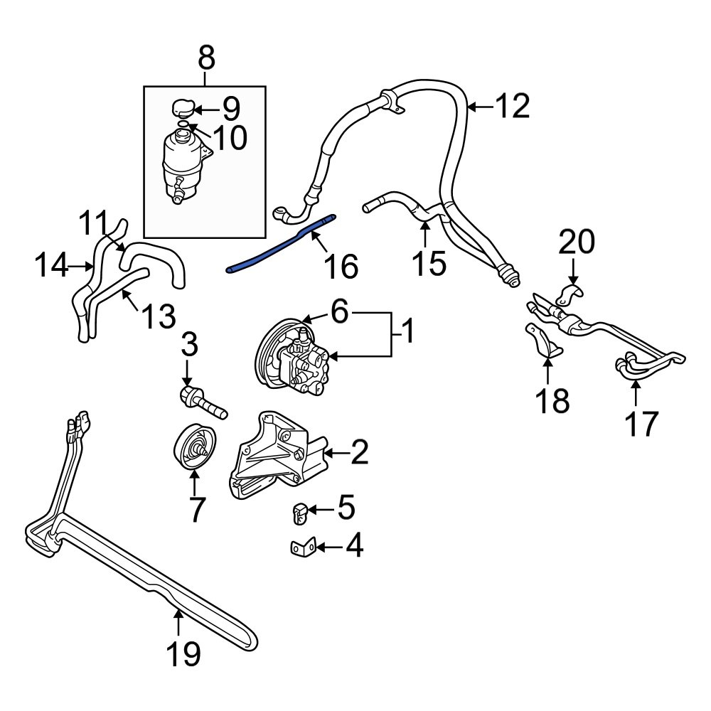Dodge OE MR272243 Front Power Steering Line