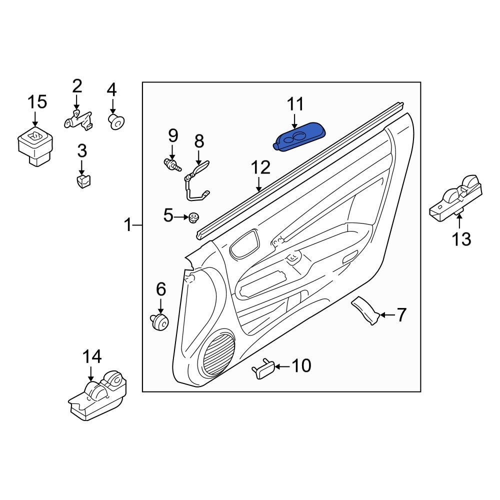 Dodge OE MR790174 Right Door Window Switch Bezel