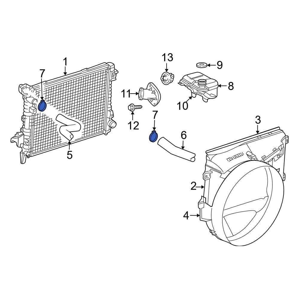 Dodge OE 55037660AA Lower Radiator Hose Clamp