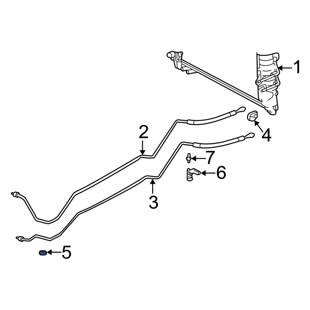 Dodge OE 6035358 Rear Transmission Oil Cooler Line Clip