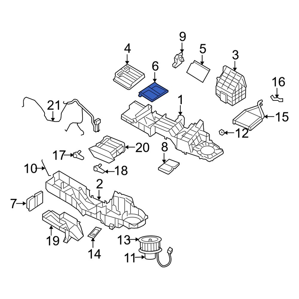 Dodge OE 68078418AA HVAC Mode Door