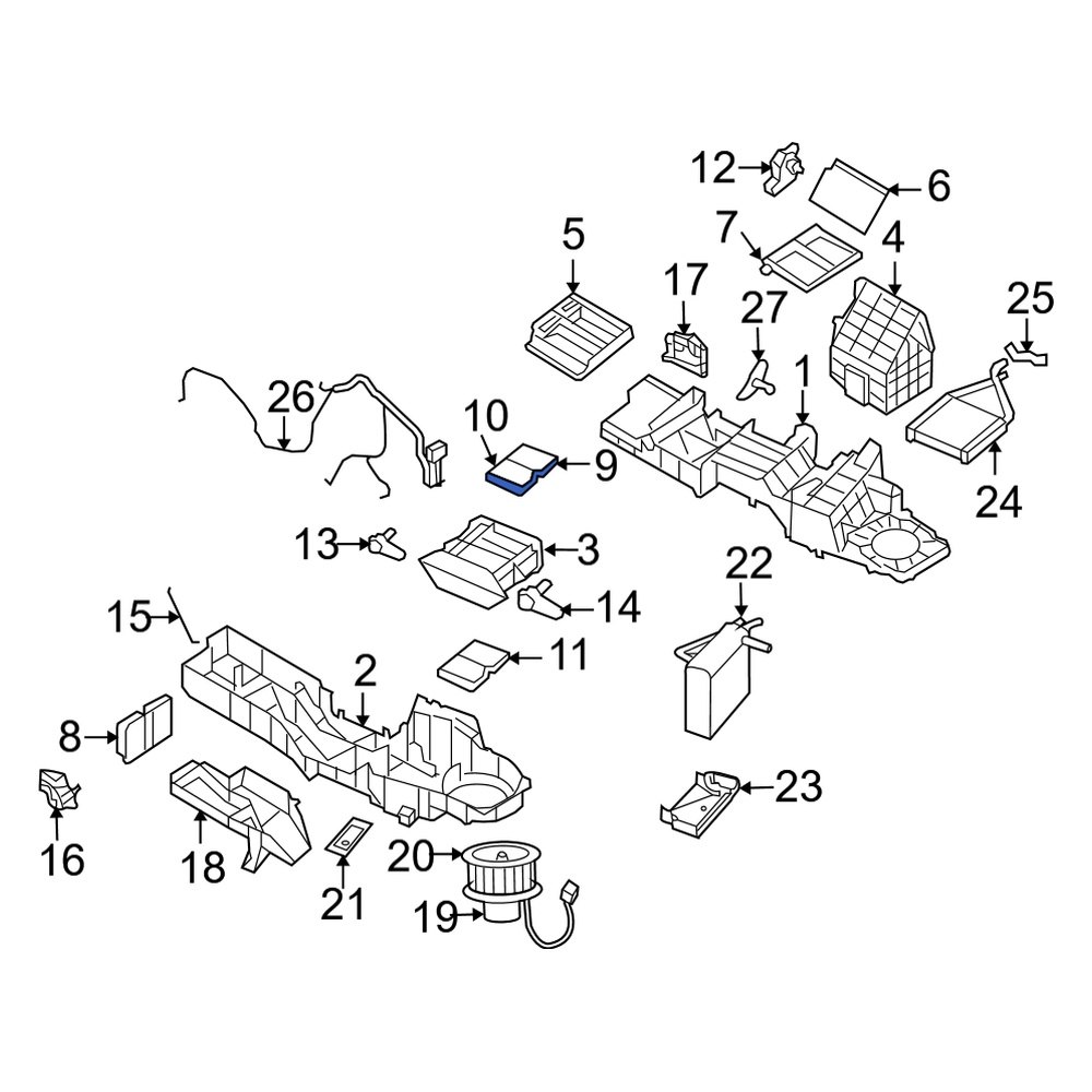 Dodge OE 68078422AA HVAC Mode Door