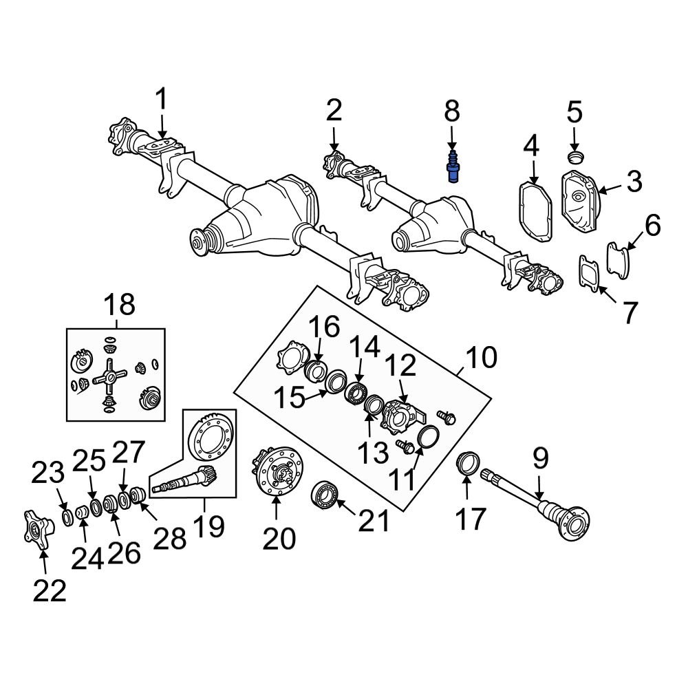 Dodge OE 5103948AA - Rear Differential Vent Hose