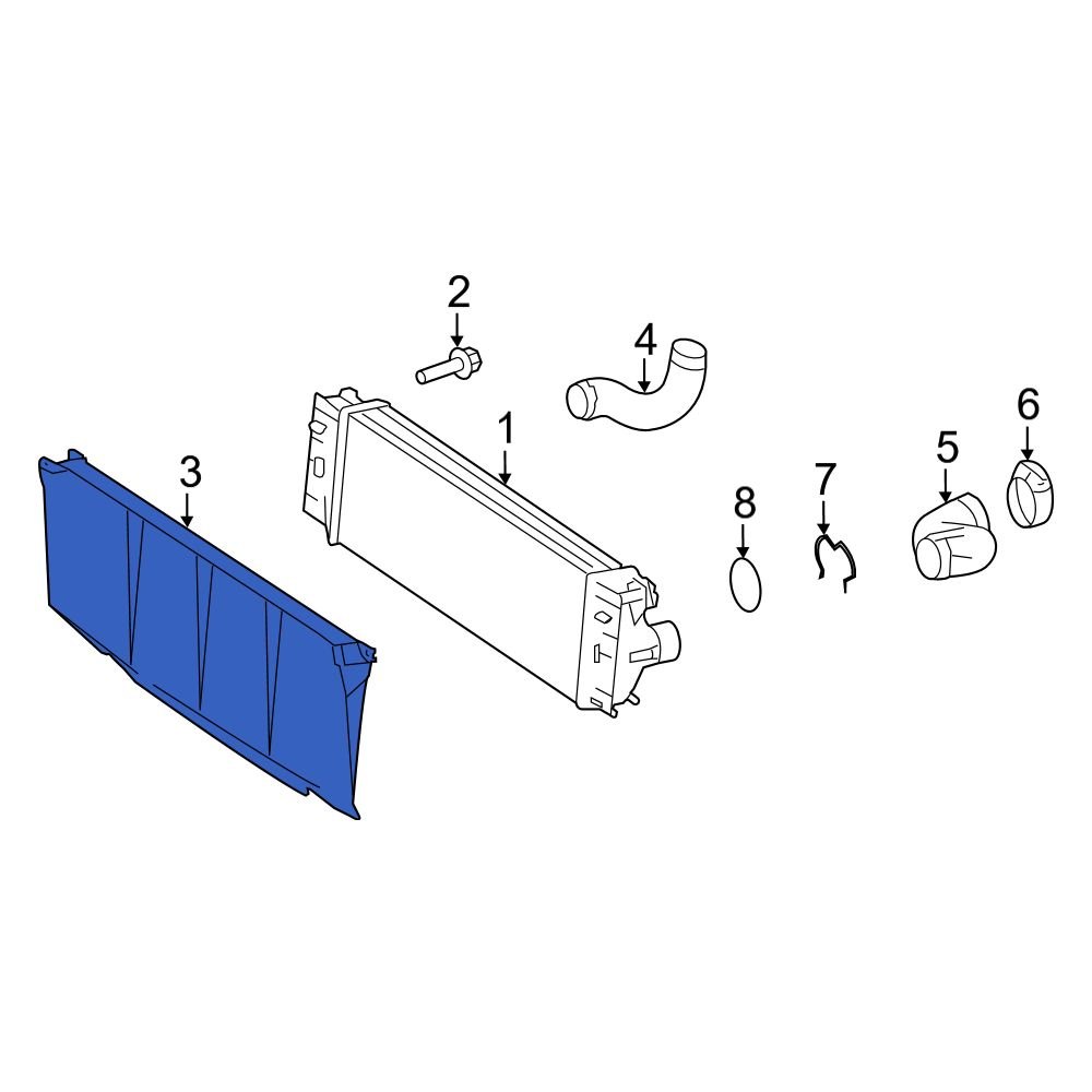 Dodge OE 68004897AA Upper Intercooler Seal