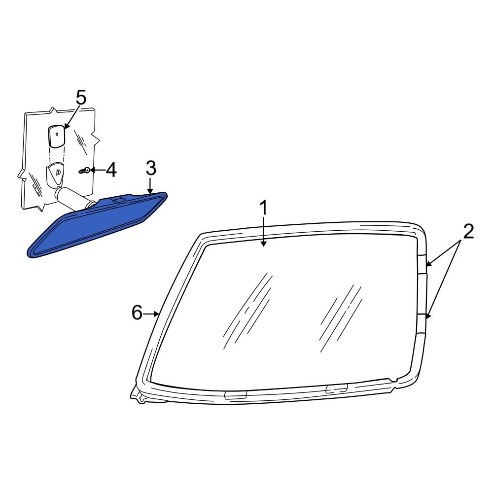 Dodge OE 4299325 Front Interior Rear View Mirror