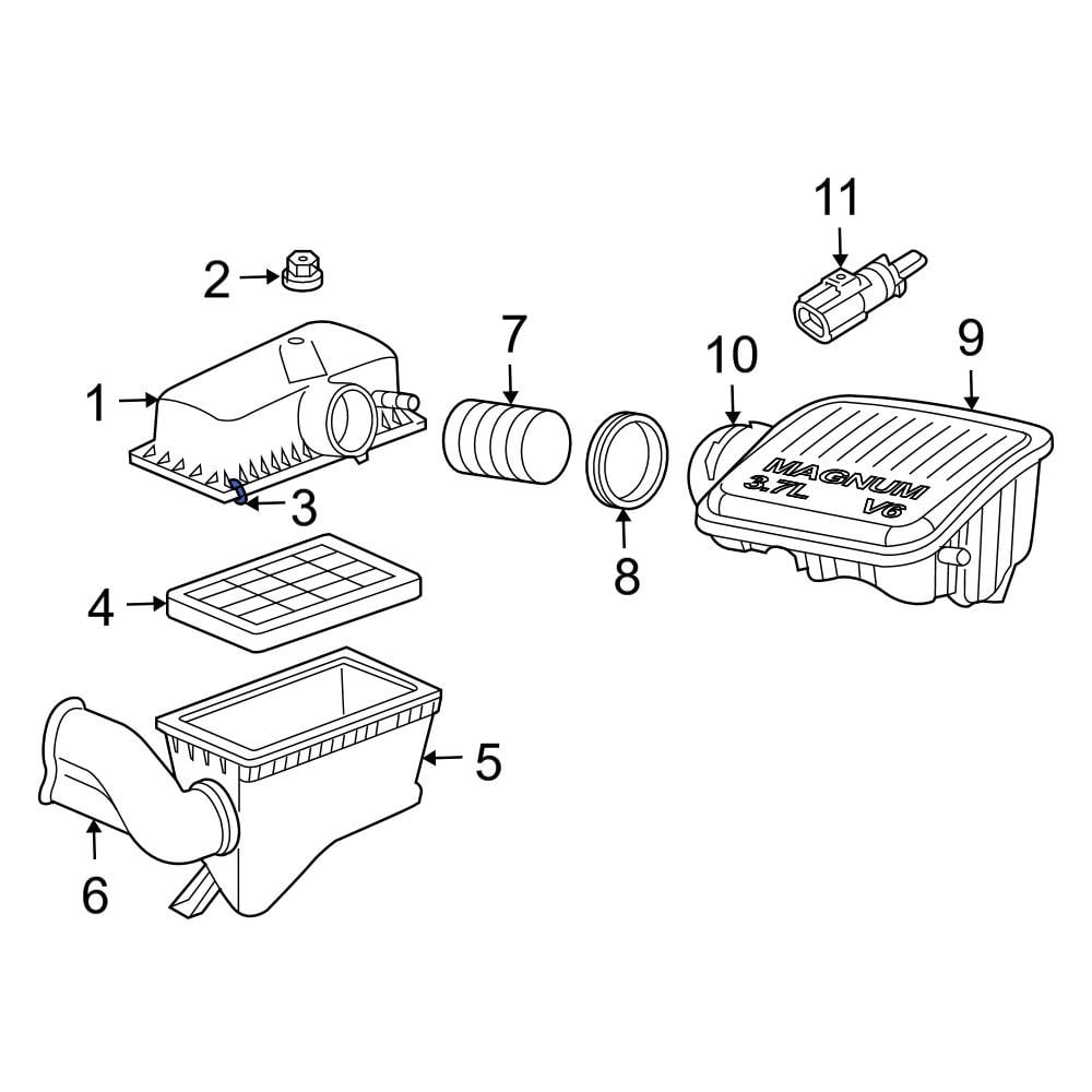 Dodge OE 5277576 - Air Filter Housing Lid Clip