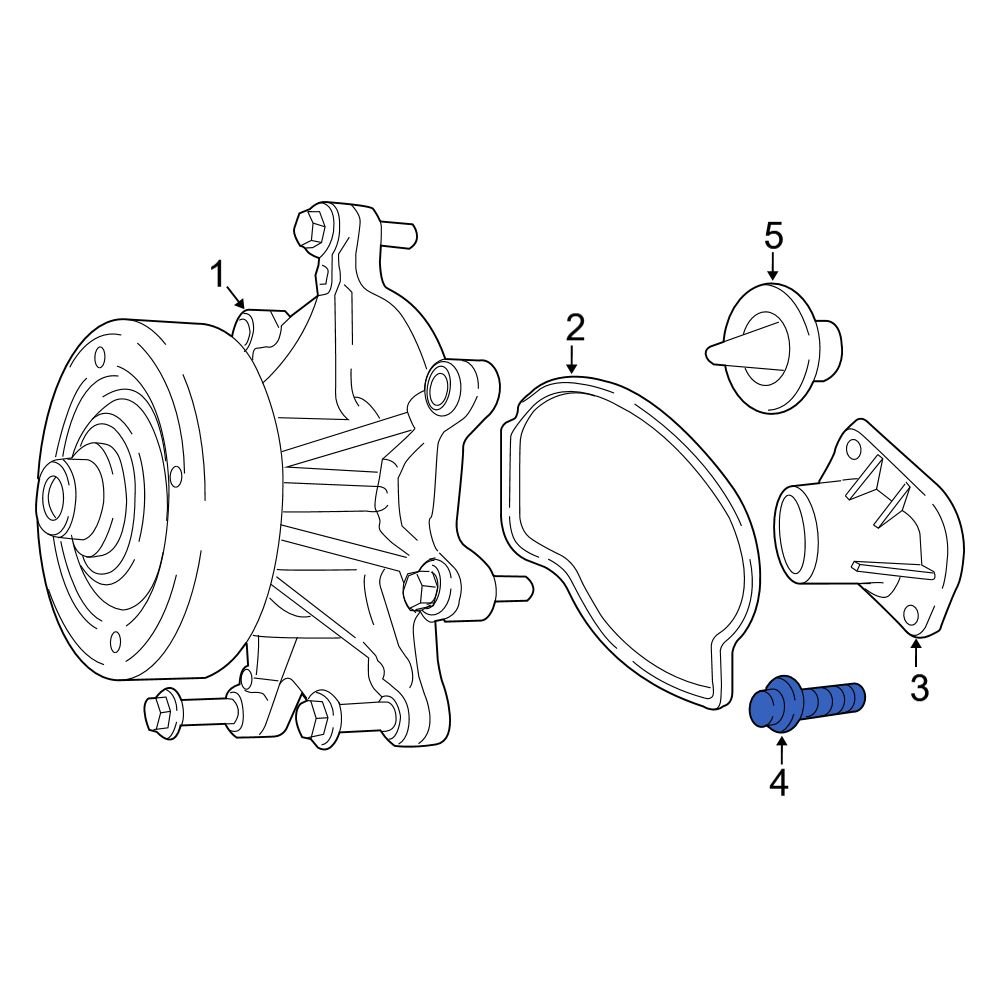 Dodge OE 6505502AA Engine Coolant Thermostat Housing Bolt