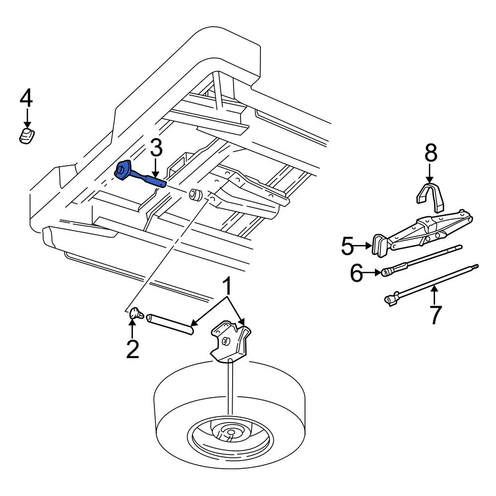 Dodge OE 52019565 Rear Spare Tire Hoist Wrench