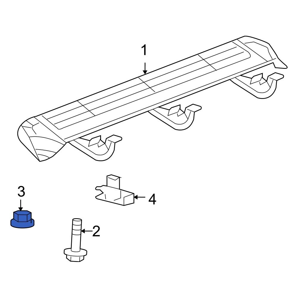 Dodge OE 6101833 Running Board Nut