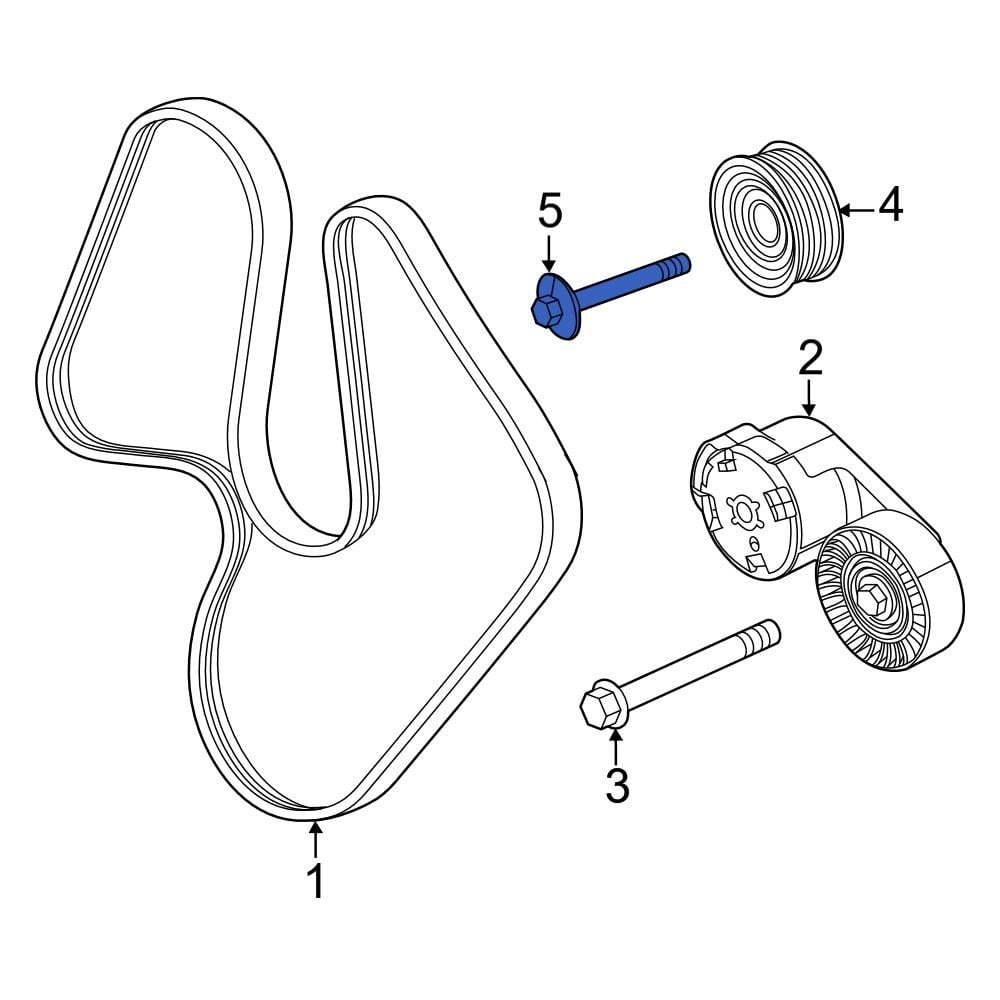 Dodge OE 6510429AA - Accessory Drive Belt Idler Pulley Bolt