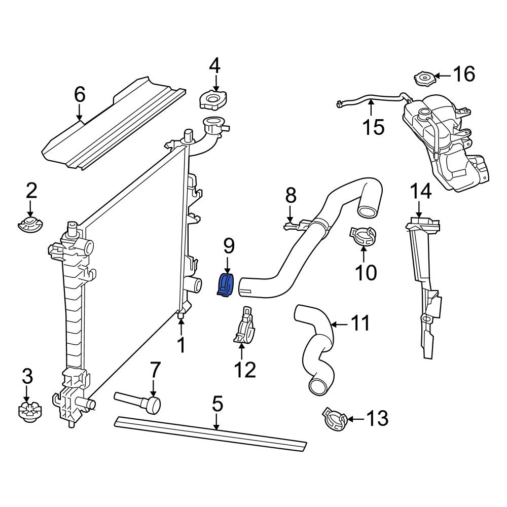Dodge OE 4809147AA Upper Radiator Hose Clamp
