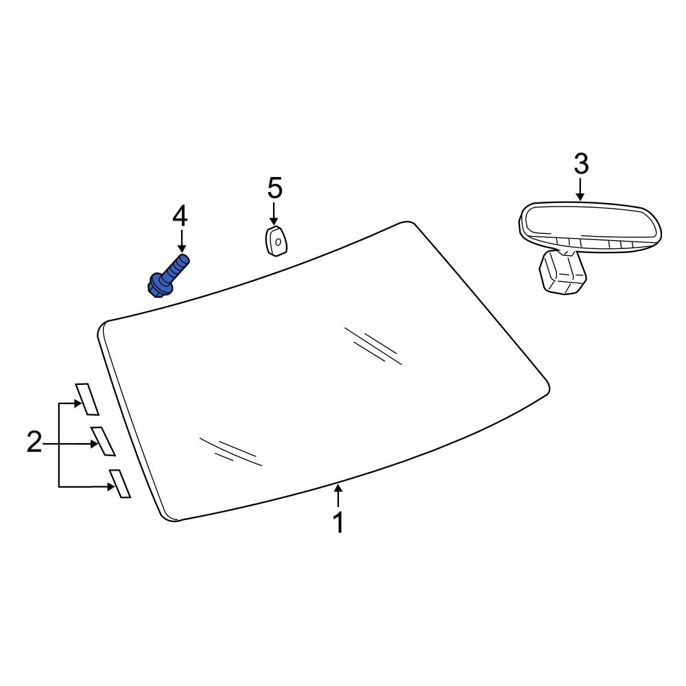 Dodge OE 6036548AA Interior Rear View Mirror Screw