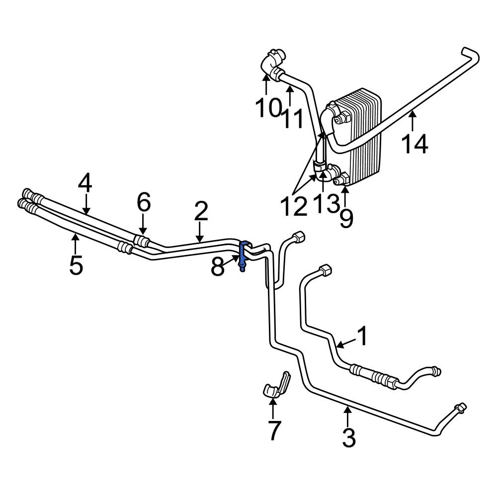 Dodge OE 52028621 Transmission Oil Cooler Line Clip