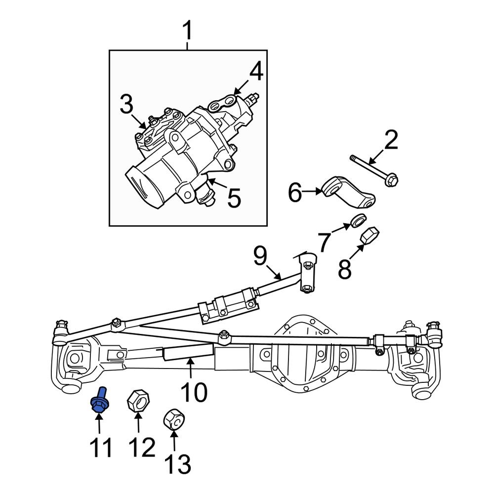 Dodge OE 6502473 Steering Damper Bolt